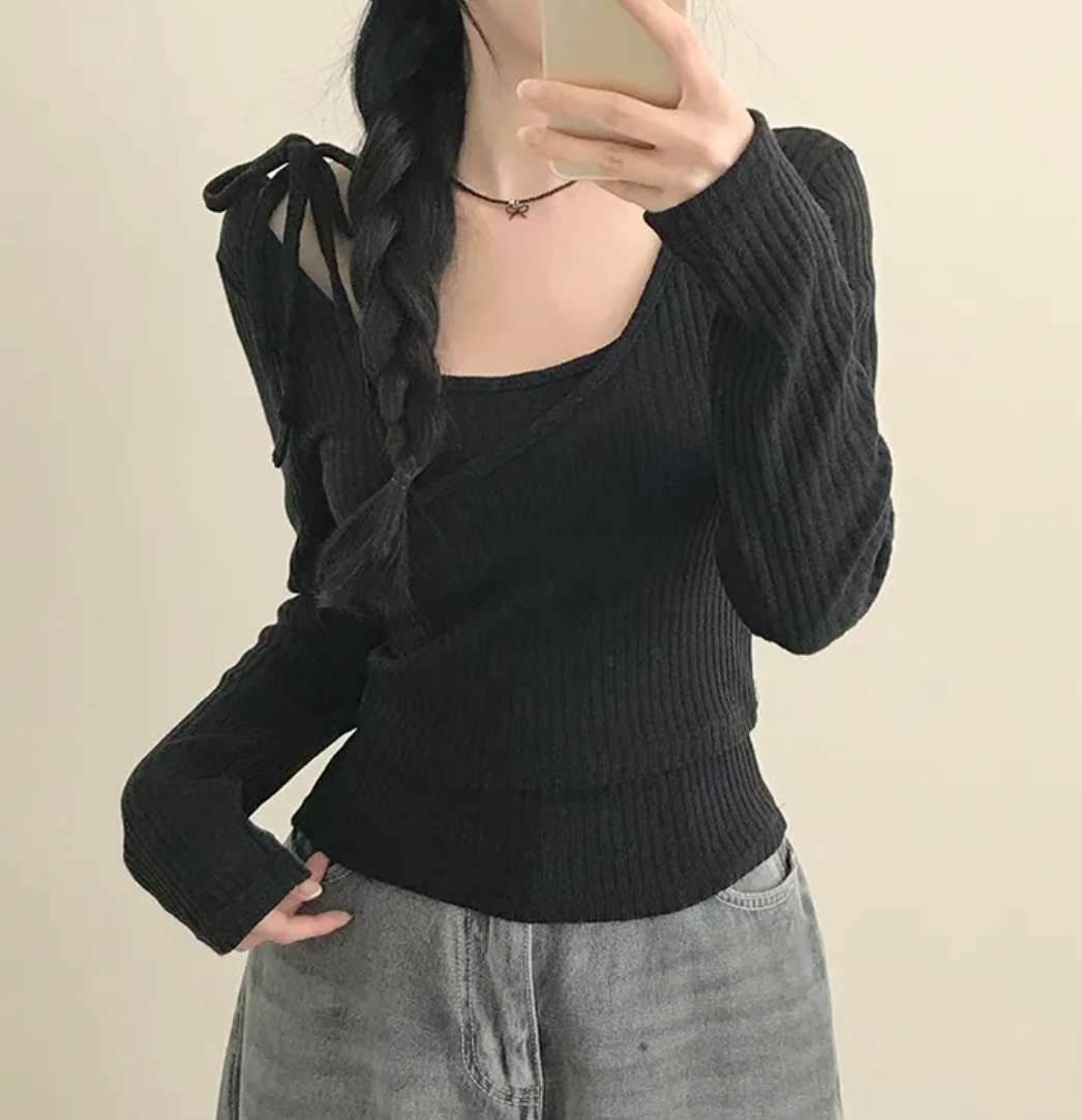 ※預購 不規則拼接直紋上衣