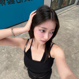 Hot girls 小性感假兩件背心 ‹2色入›