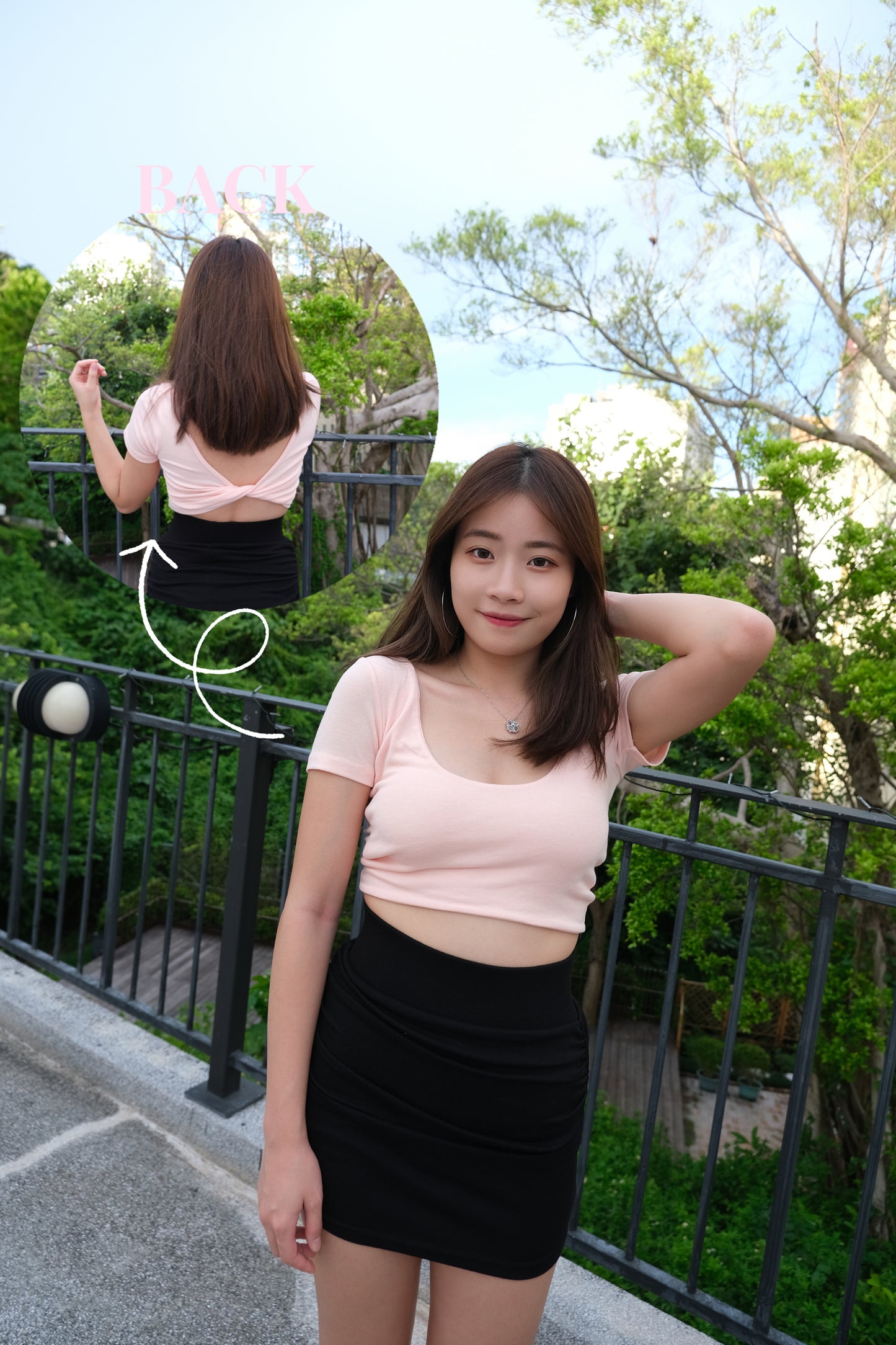 COTTON BACKLESS CROP TOP