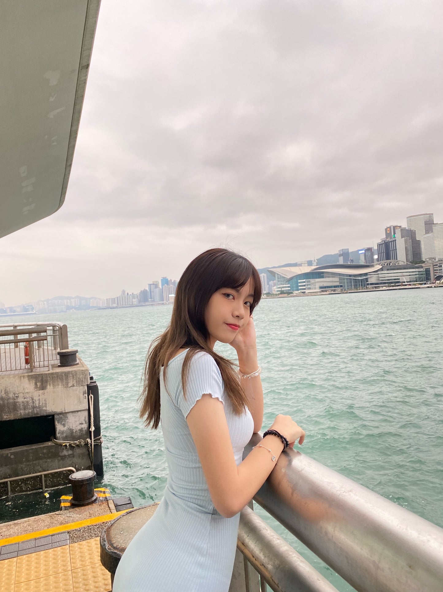 ［春夏款COMEBACK!］簡單美代表木耳邊小扣兩著針織裙