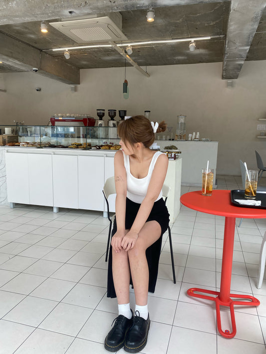棉質超誇張顯腳長大大大開叉長裙