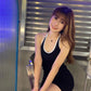 [春夏款COMEBACK!] 歐美款‪.ᐟ‪掛頸拼色貼身連身裙