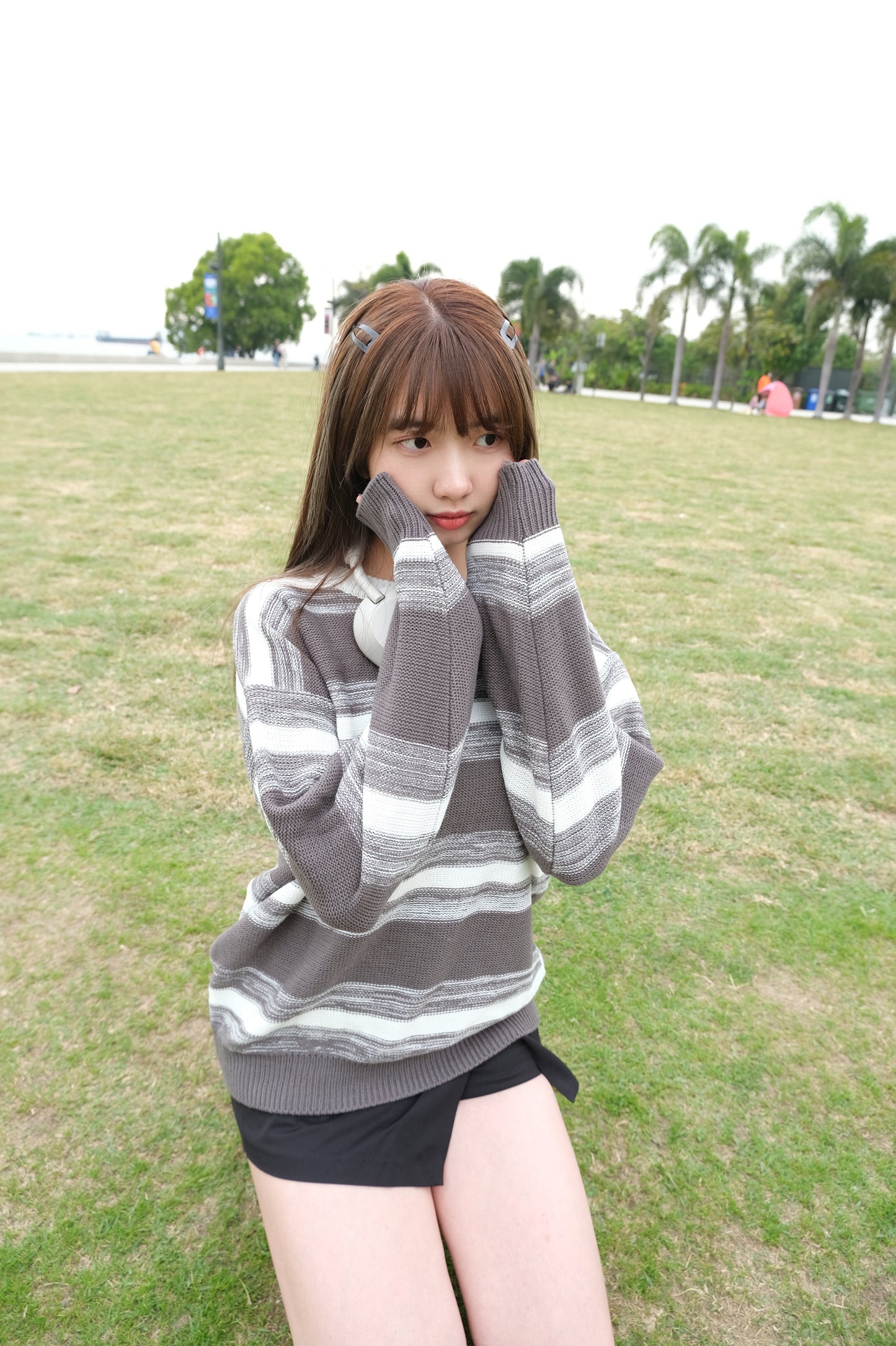 [秋冬COMEBACK] 百搭間條拼色針織冷衫