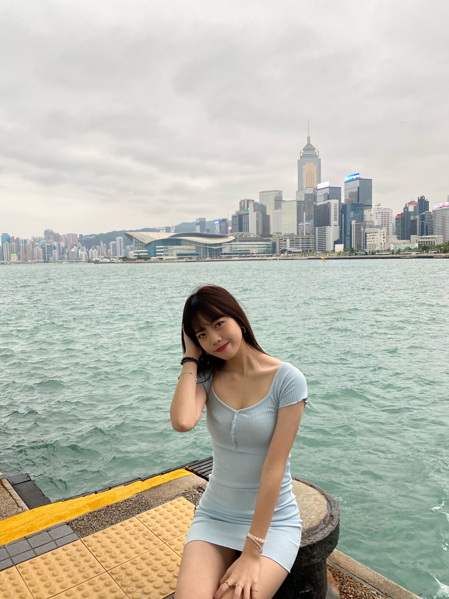 ［春夏款COMEBACK!］簡單美代表木耳邊小扣兩著針織裙