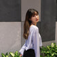 [秋冬COMEBACK] 百搭雲朵寬鬆捲邊大領口上衣