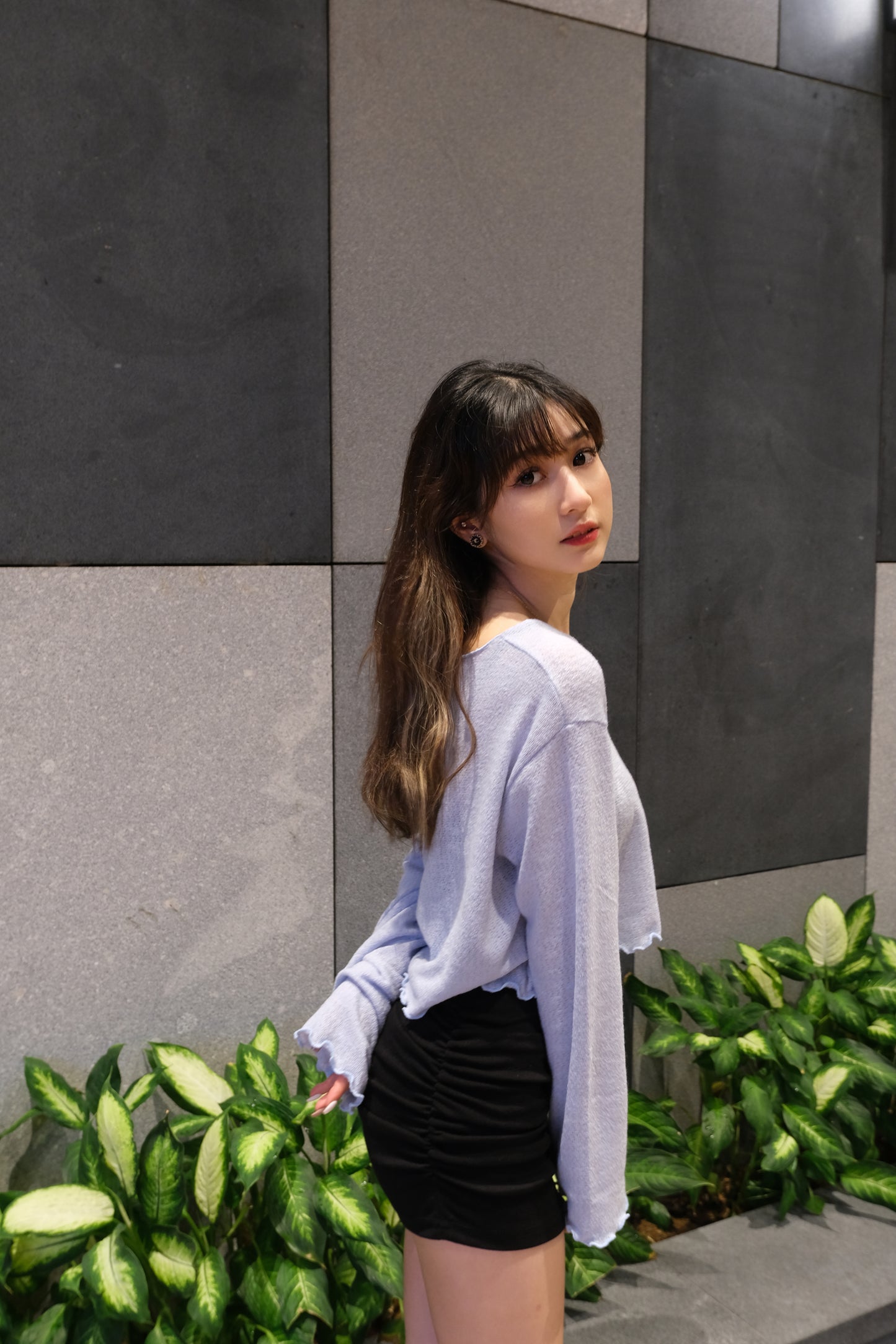 [秋冬COMEBACK] 百搭雲朵寬鬆捲邊大領口上衣