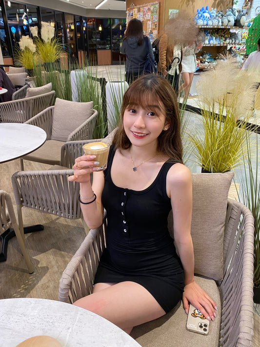 舒服到想瞓覺.ᐟ 扣鈕背心裙