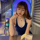 [春夏款COMEBACK!] 歐美款‪.ᐟ‪掛頸拼色貼身連身裙